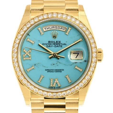 rolex day date 36 turquoise price|diamond rolex 36mm price.